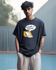 Gimme a break | Half sleeve black Tshirt