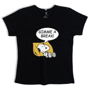 Gimme a break! | Black top tshirt