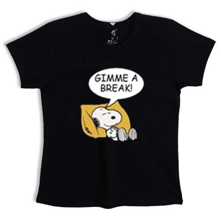 Gimme a break! | Black top tshirt