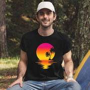 Sunset at the beach |  t-shirt black