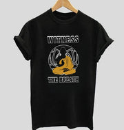 Witness the breath | Half sleeve black Tshirt