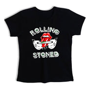Rolling Stoned | Black Top T-Shirt