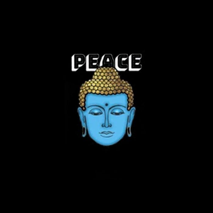 peace of buddha |  Woman's Top Half sleeve Black Tshirt