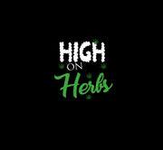 High on herbs  | Black Unisex t-shirt