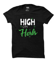 High on herbs  | Black Unisex t-shirt