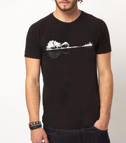 Nature Music | Half sleeve black Tshirt