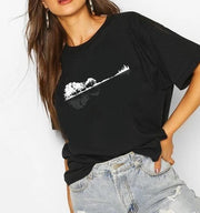Nature Music | Half sleeve black Tshirt