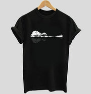 Nature Music | Half sleeve black Tshirt