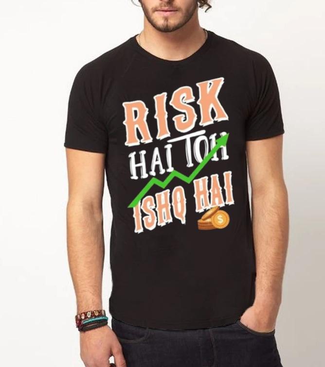 risq hai toh ishq hai | Half sleeve black Tshirt