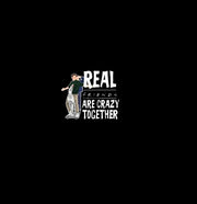 Real friends crazy together. | Half sleeve black Tshirt