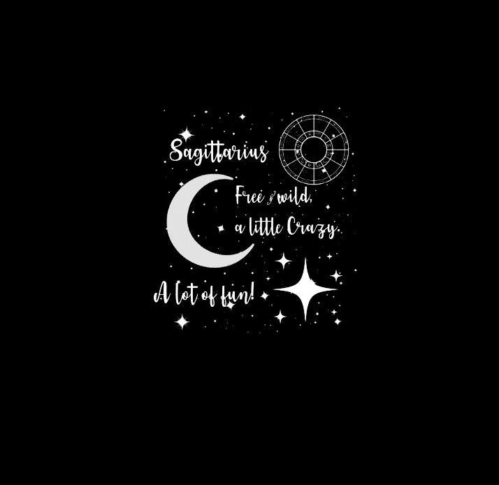 Sagittarius born | Half sleeve black Tshirt