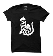 Smart cat owner |  t-shirt black