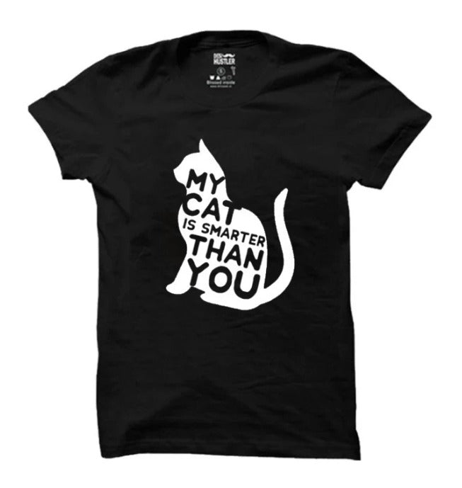 Smart cat owner |  t-shirt black