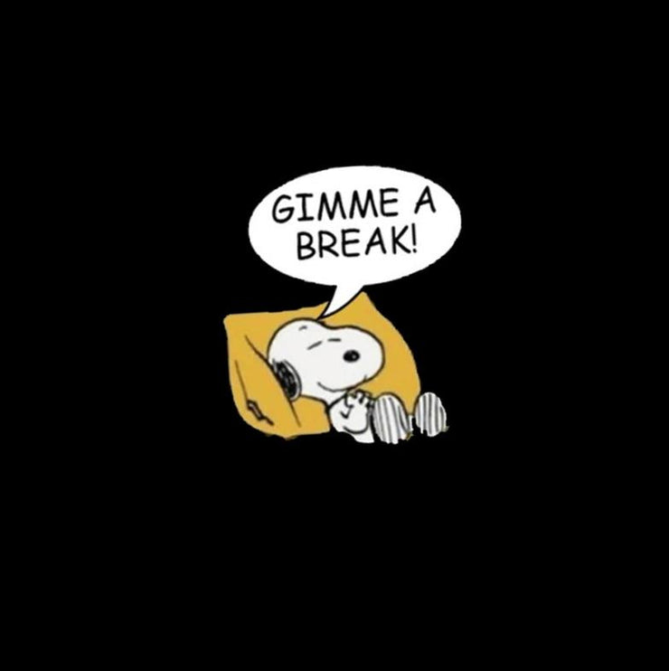 Gimme a break | Half sleeve black Tshirt