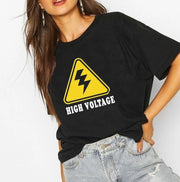 High voltage |  t-shirt black