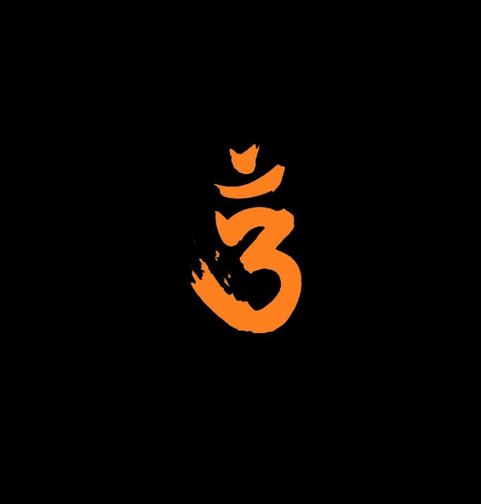 Saffron Om  | Half sleeve Black Tshirt
