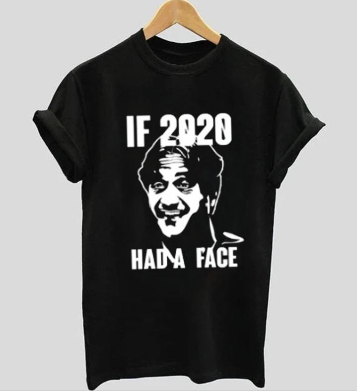 If 2020 had face | Half sleeve black Tshirt