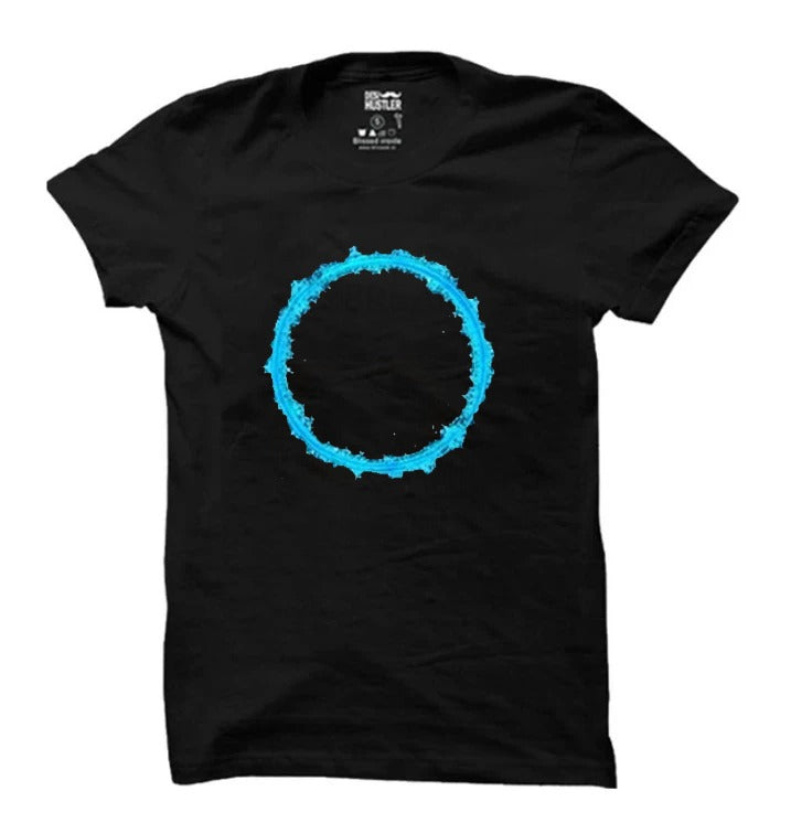 circles of waves |  t-shirt black