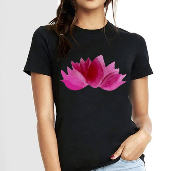 Lotus Sutra | black Top T-Shirt