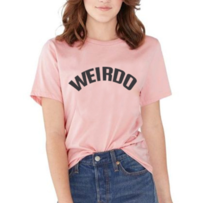 Wierdo |  Woman's Half Sleeve Top Front & Back