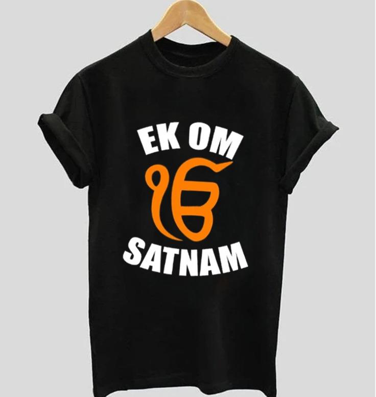 Ek omkar satnam | Half sleeve black Tshirt