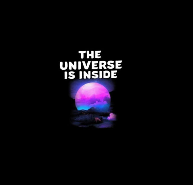 universe is inside| Half sleeve White Tshirt