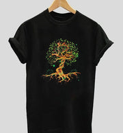 Tree of life | Half sleeve black Tshirt