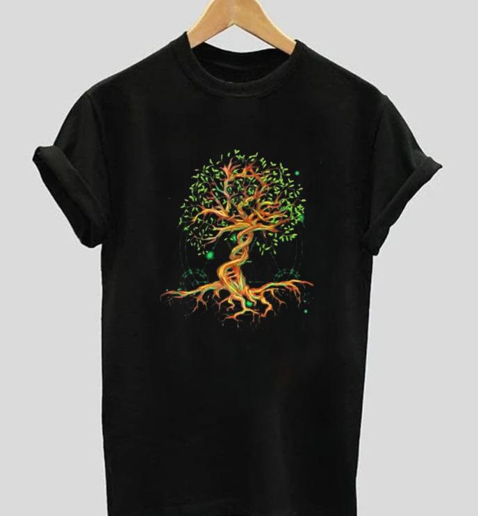 Tree of life | Half sleeve black Tshirt