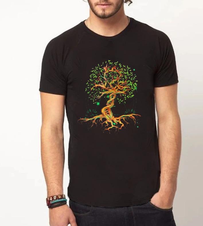 Tree of life | Half sleeve black Tshirt