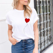 Heart Balloon |  Woman's Half Sleeve Top