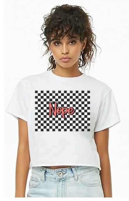 Nope |  Woman's Half Sleeve Crop Top