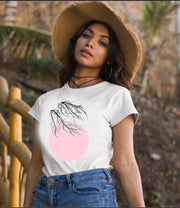 Pink Autumn |  Woman's Half Sleeve Top