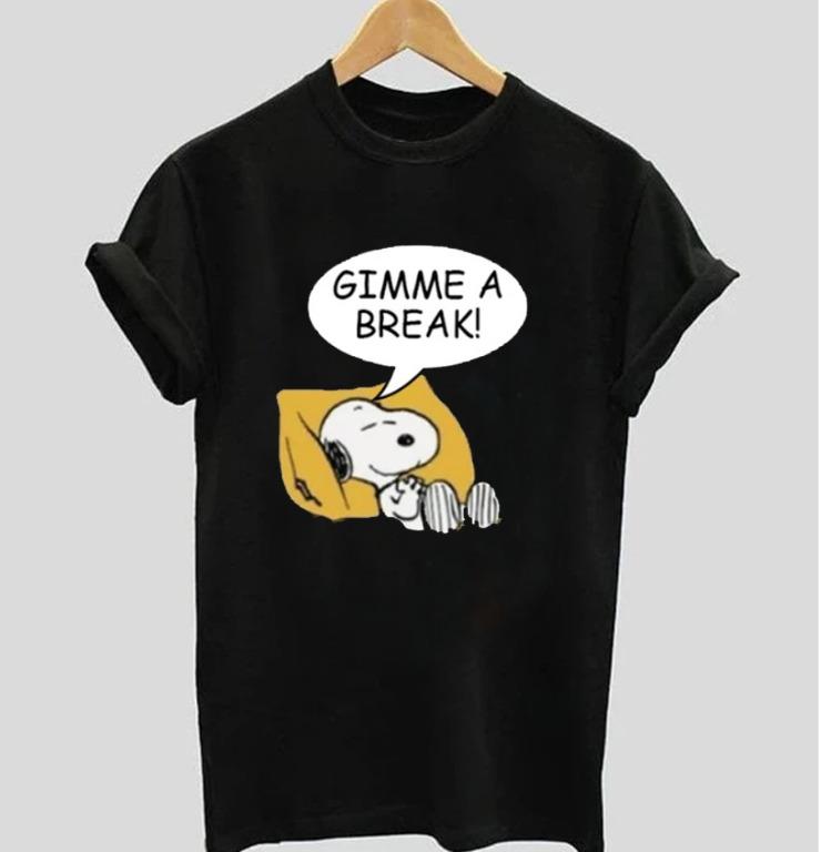 Gimme a break | Half sleeve black Tshirt
