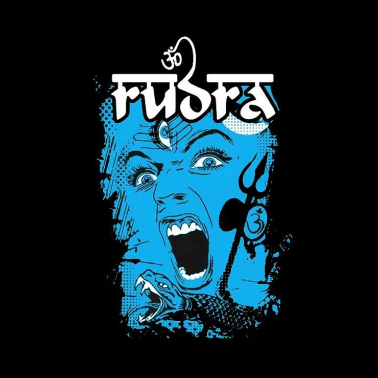 Mighty Rudra - The Fierce One | | Half sleeve black Tshirt