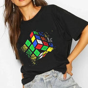 Rubik's cube | Half sleeve black Tshirt