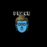 Peace of buddha | Half sleeve black Tshirt
