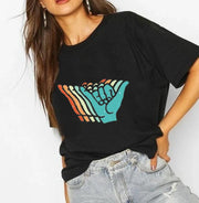 chill | Half sleeve black Tshirt