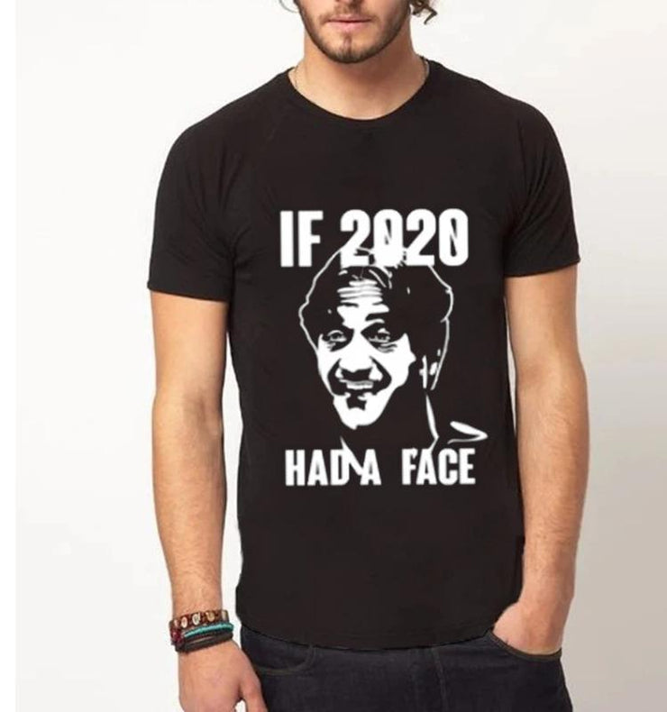 If 2020 had face | Half sleeve black Tshirt