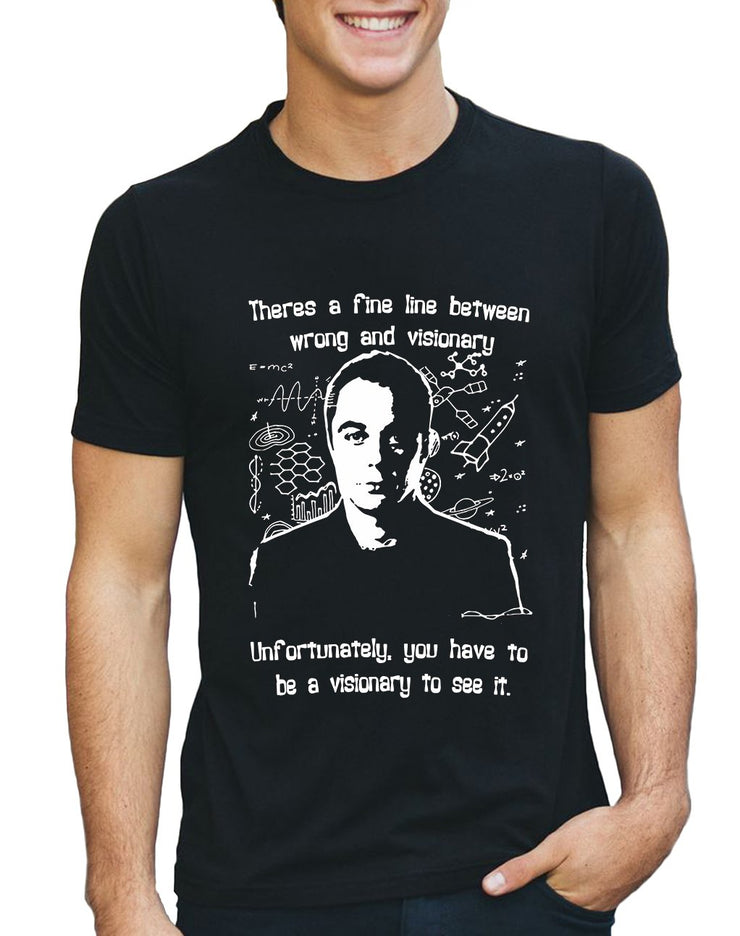 Visionary | Half sleeve black Tshirt