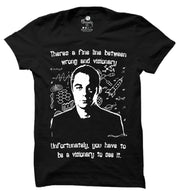 Visionary | Half sleeve black Tshirt