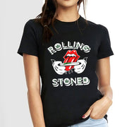 Rolling Stoned | Black Top T-Shirt