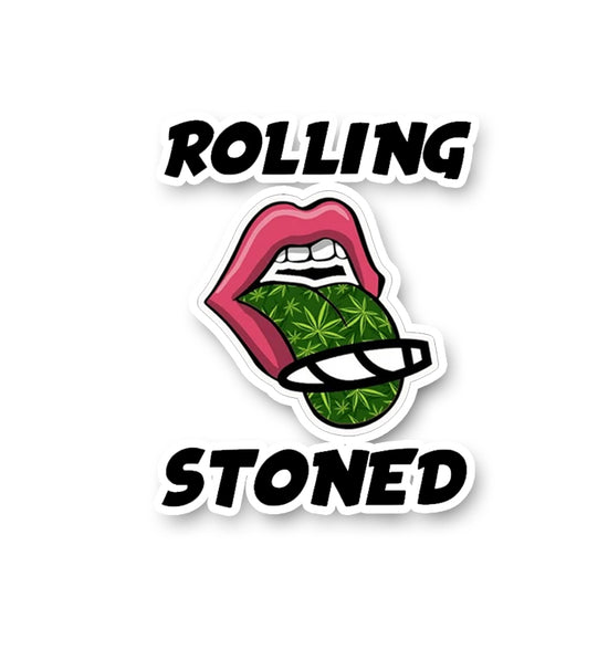 Rolling stoned Black Sticker