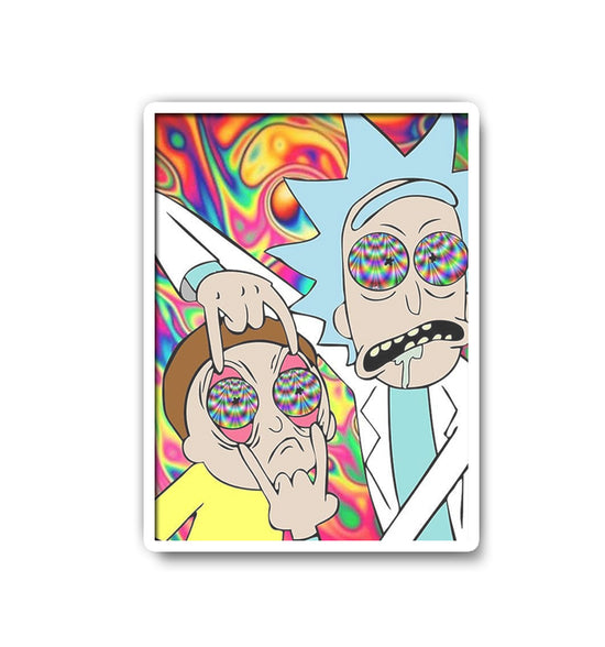 Rick and Morty psychedelic fanart Sticker
