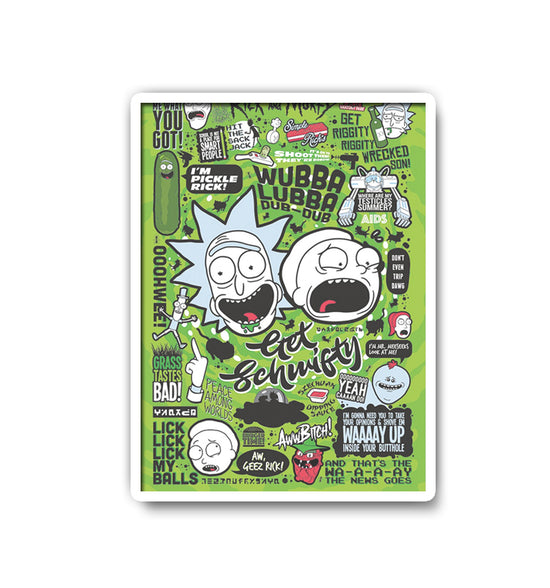 Rick and Morty adventures fanart Sticker