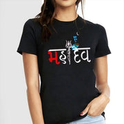 mahadev |  Woman's Top Half sleeve Neavy Blue Tshirt