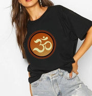 Aum the Unstruck | Half sleeve black Tshirt