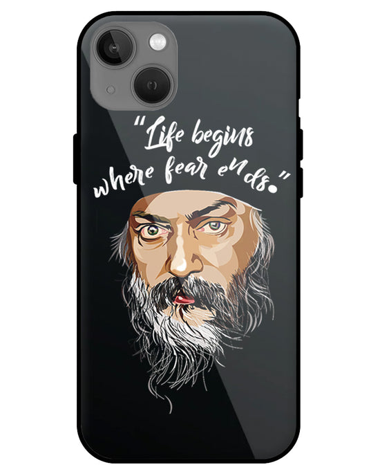 Life begins - OSHO    |  iphone 13 glass cover phone Case