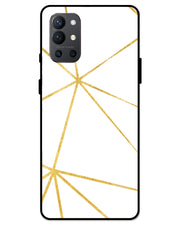 White & Gold | one plus 9R glass cover Phone Case