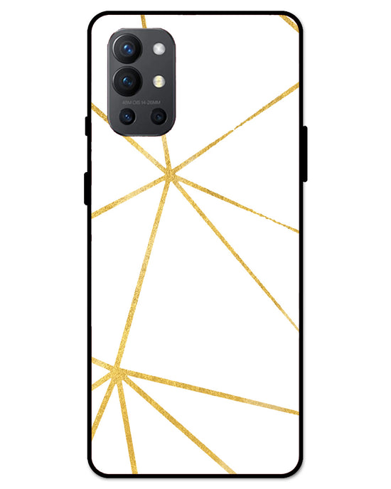 White & Gold | one plus 9R glass cover Phone Case