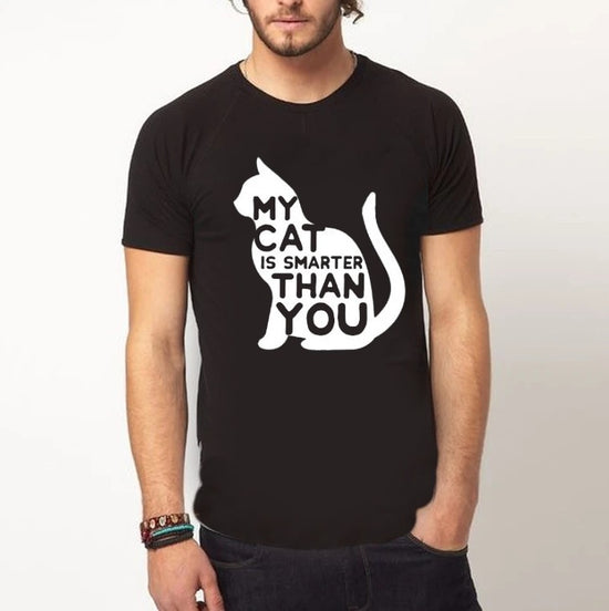 Smart cat owner |  t-shirt black
